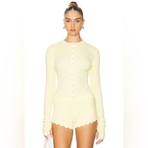 Lioness Ivy League Top Butter Ribbed Cardigan Soft Girl Preppy Minimalist XS